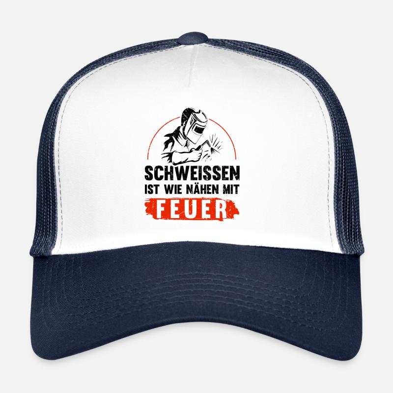 Schweißer Schweißen wie Nähen mit Feuer Geschenk Trucker Cap