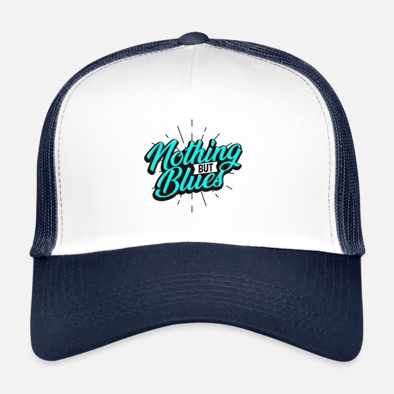 Blues music - Trucker Cap - white/navy