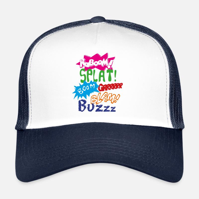 Kaboom - Casquette trucker  - blanc/marine