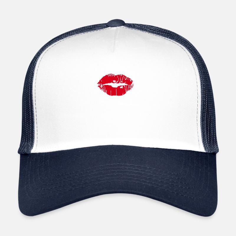 Schöne rote Mund Lippen Trucker Cap