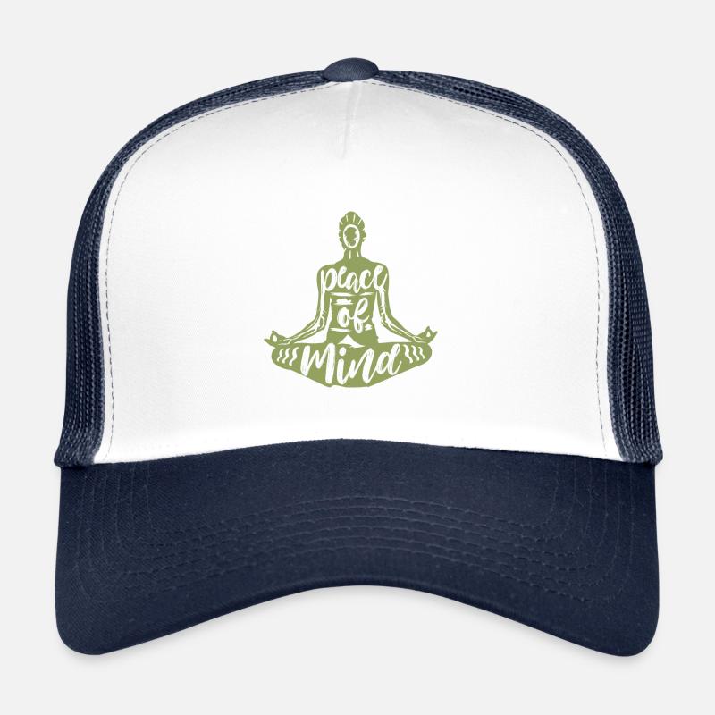 Méditation méditer - Casquette trucker  - blanc/marine