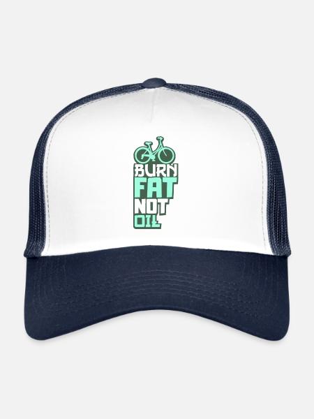 Bicycle environmental protection climate protection - Trucker Cap - white/navy - Front