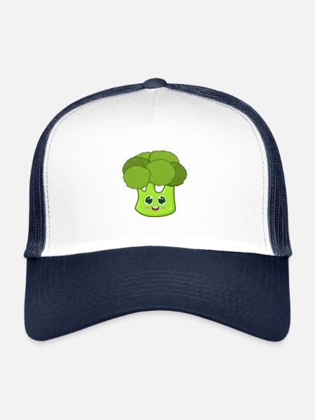 broccoli - Trucker Cap - white/navy - Front