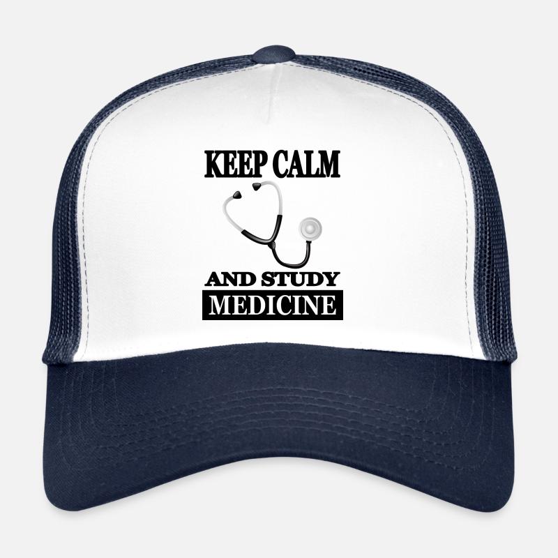 Medizin studieren Medizin Studium Arzt Geschenk - Trucker Cap - Weiß/Navy