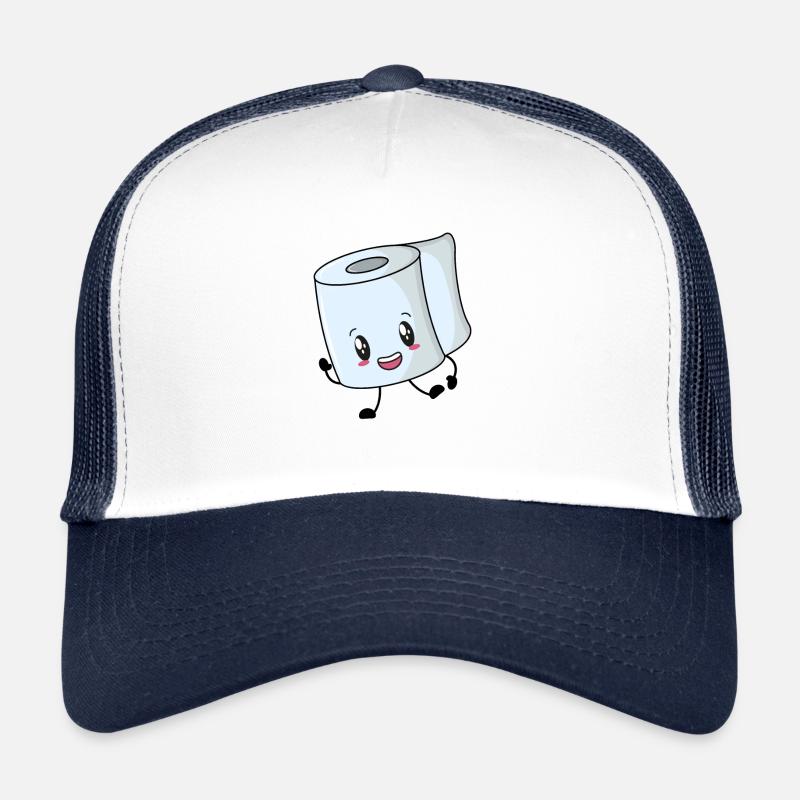 papier toilette - Casquette trucker - blanc/marine