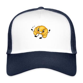 croissant - Casquette trucker  - blanc/marine - Devant