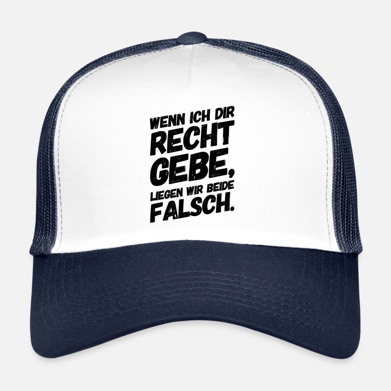 Lustige Sprüche Bürohumor Recht - Trucker Cap - Weiß/Navy