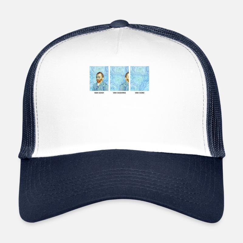 Sarkasmus Van Gogh Wortspiel Geschenk - Trucker Cap - Weiß/Navy