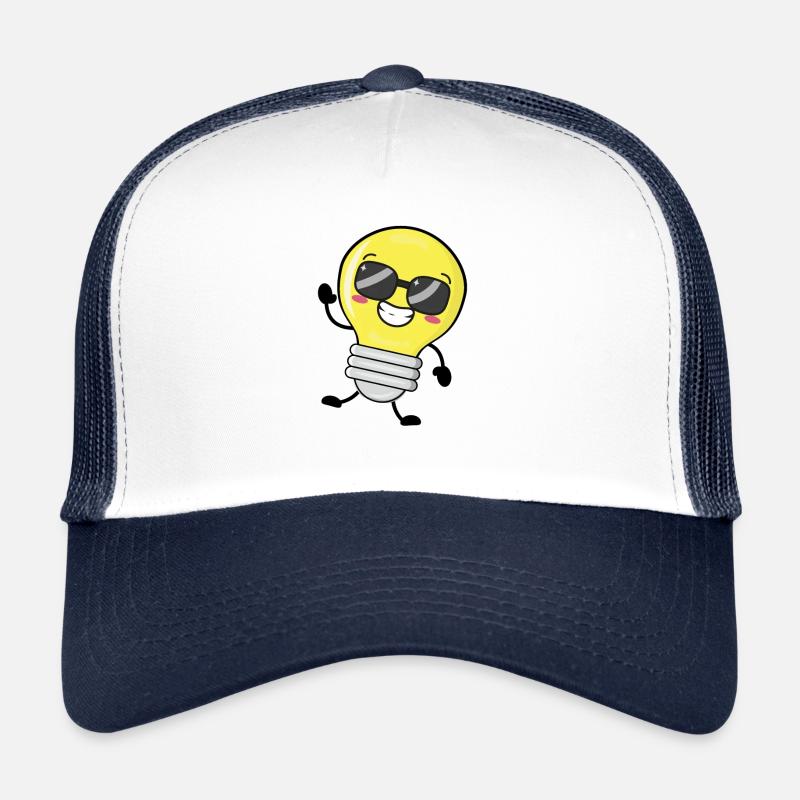 Glühbirne - Trucker Cap - Weiß/Navy