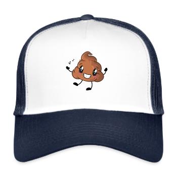 Scheißhaufen Scheiße - Trucker Cap - Weiß/Navy - Vorne