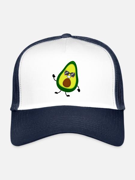 Avocat - Casquette trucker  - blanc/marine - Devant