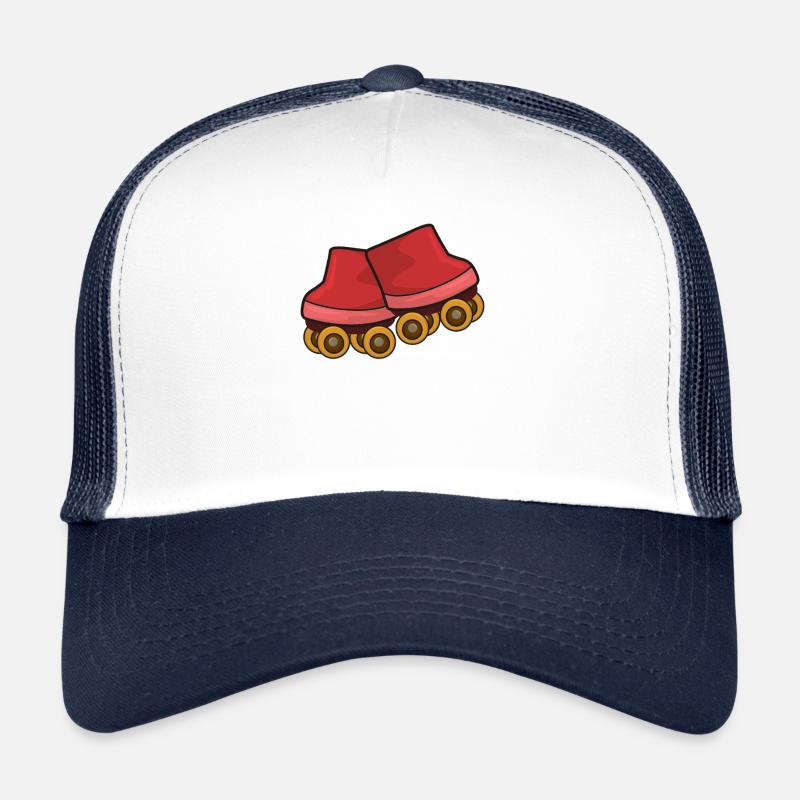 Roller skates roller skating - Trucker Cap - white/navy