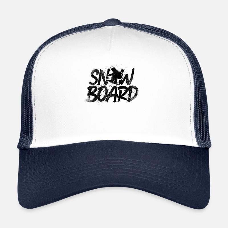 Snowboard - Trucker Cap - Weiß/Navy