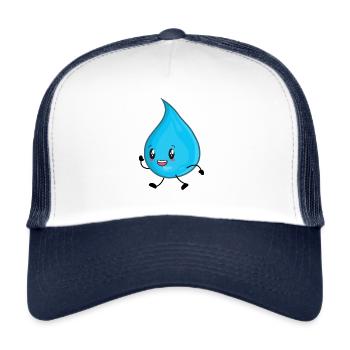 Water drops water - Trucker Cap - white/navy - Front