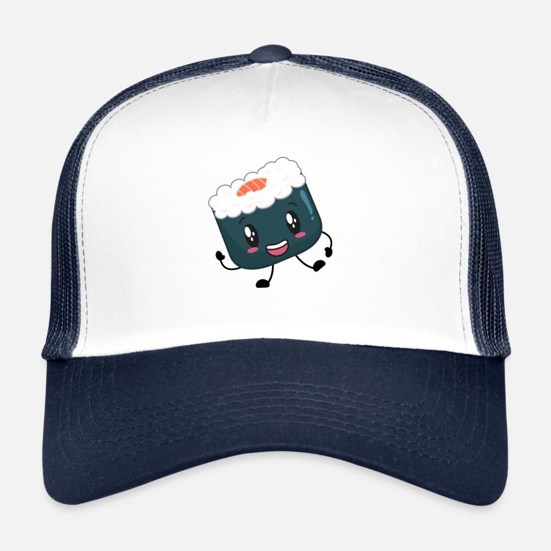 Sushi - Casquette trucker  - blanc/marine
