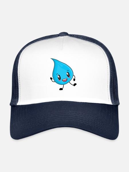 Water drops water - Trucker Cap - white/navy - Front