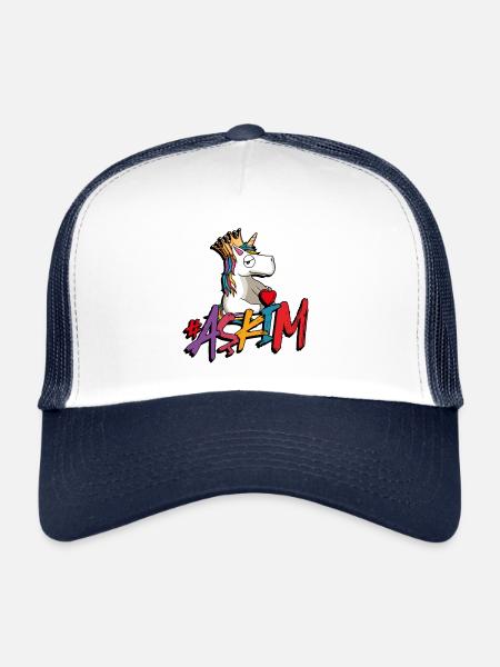 askim einhorn turc - Casquette trucker  - blanc/marine - Devant