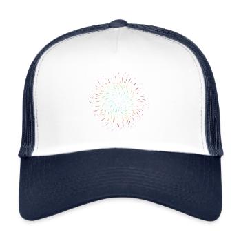 Design your own rainbow vortex - Trucker Cap - white/navy - Front