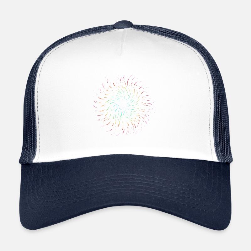 Design your own rainbow vortex - Trucker Cap - white/navy
