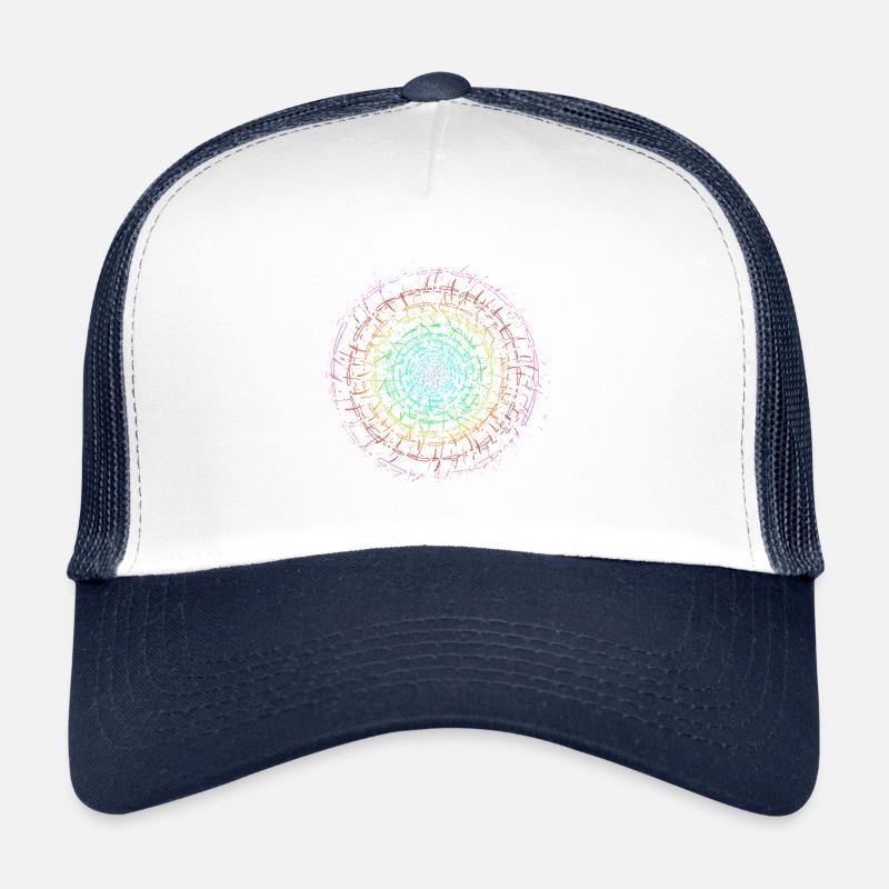 Self Design Rainbow Gyro Background Trucker Cap