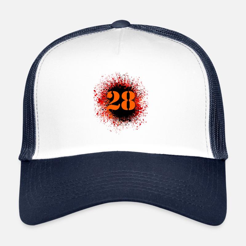 28 Zahl Klecks Trucker Cap