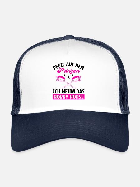 Pfeif Auf Den Prinzen Ich Nehm Das Hobby Horse Ste - Trucker Cap - Weiß/Navy - Vorne