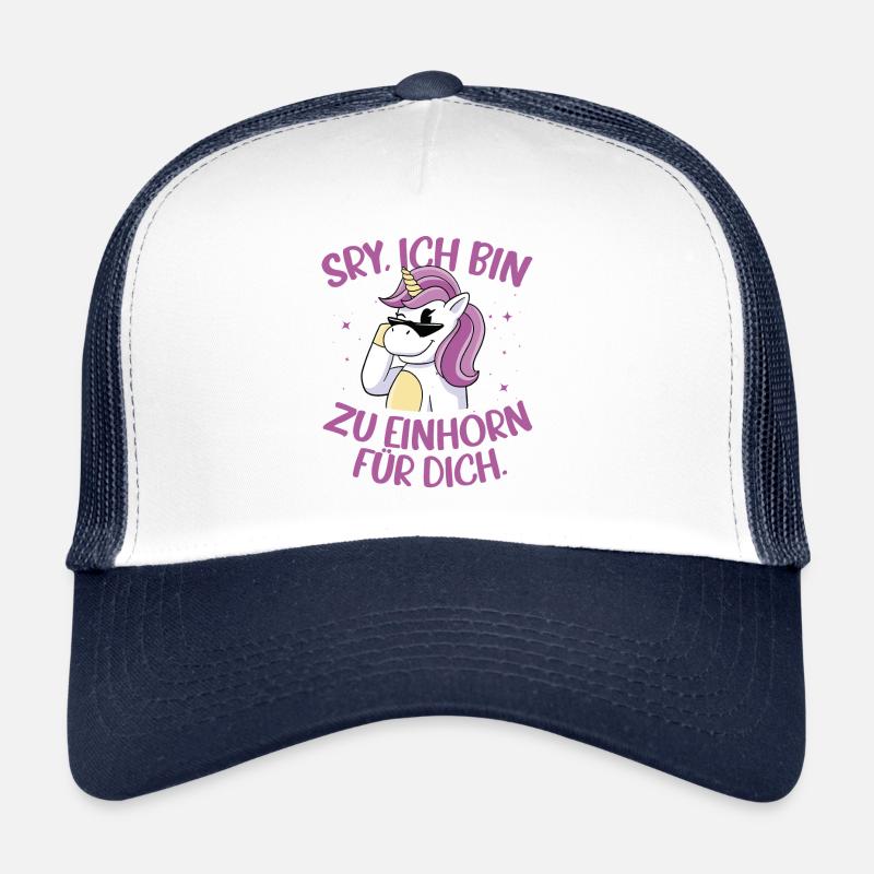 Sorry Ich Bin Zu Einhorn Für Dich Regenbogen Glitz Trucker Cap