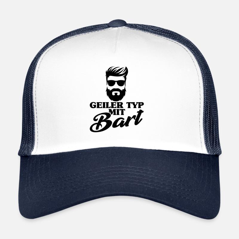 Geiler Typ Mit Bart Bartträger Bärtiger Mann Schnu Trucker Cap