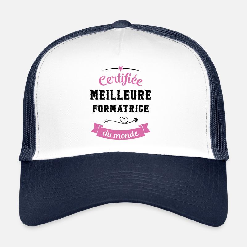 Certifiée meilleure formatrice du monde - Casquette trucker  - blanc/marine