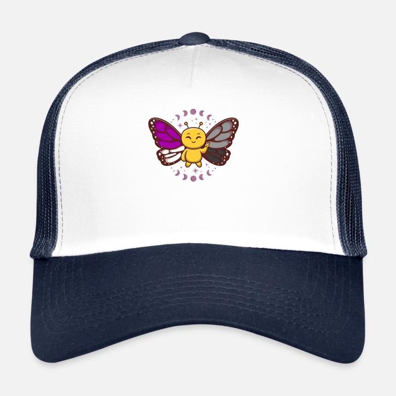 Asexué Flag Ace Monarque Papillon Insecte Subtil Casquette trucker 