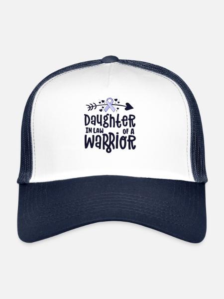 Daughter In Law Of A Warrior - Trucker Cap - white/navy - Front