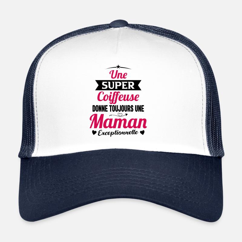 Coiffeuse cadeau drôle maman future coiffure Casquette trucker 