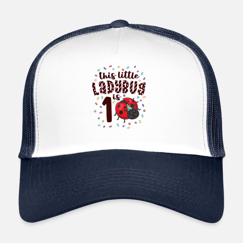 This Little Ladybug Is 1 Years Old 1st Birthday Trucker Cap