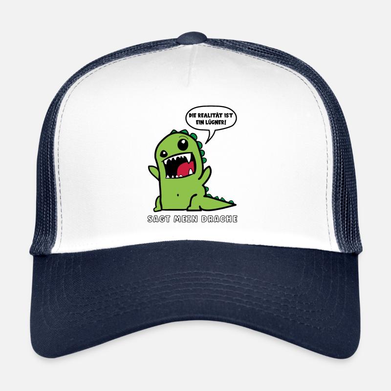 DIE REALITÄT IST EIN LÜGNER SAGT MEIN DRACHE - Trucker Cap - Weiß/Navy