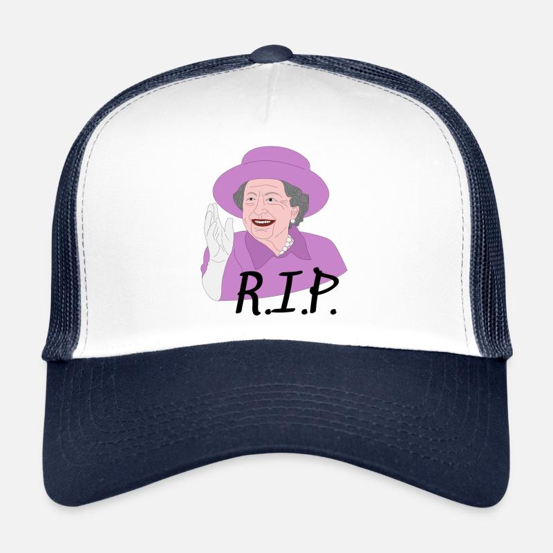 Conception ELISABETH II Death RIP Casquette trucker 