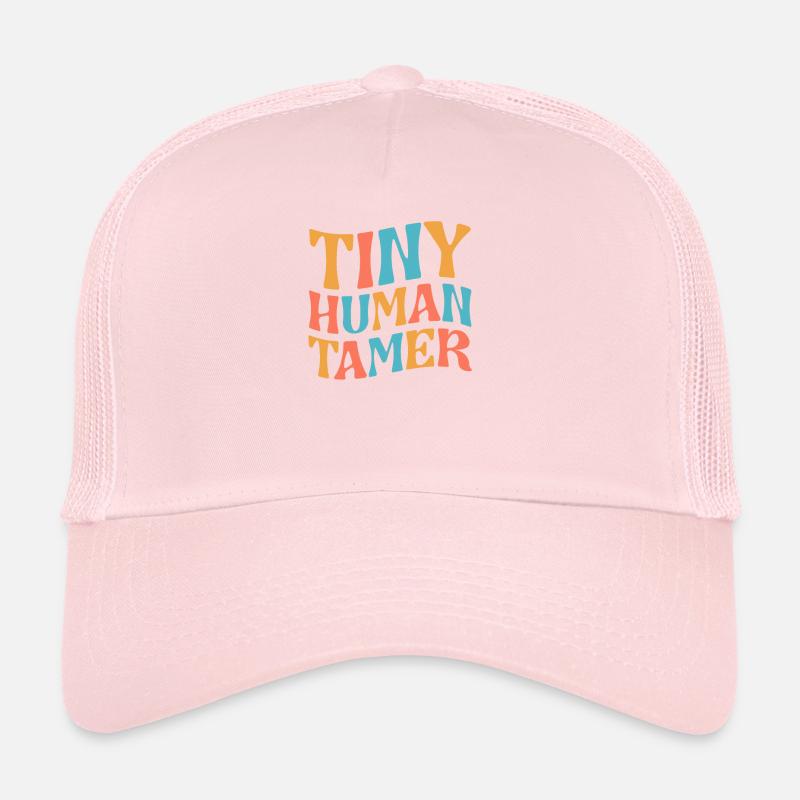 Retro Tiny Human Tamer Funny Daycare Teacher Trucker Cap