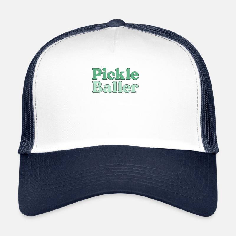 Pickle Baller Retro Pickleball Player Matching Casquette trucker 