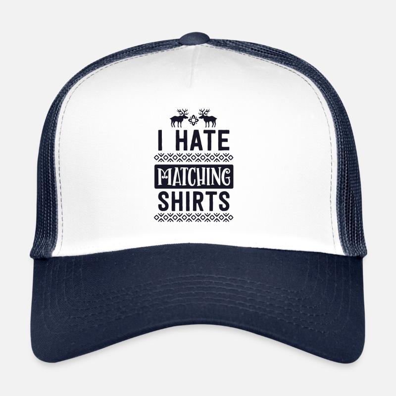 Ich hasse passende Weihnachtshemden Paar Ehemann Trucker Cap