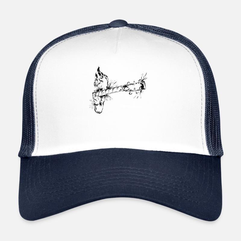 Guitare - Casquette trucker  - blanc/marine