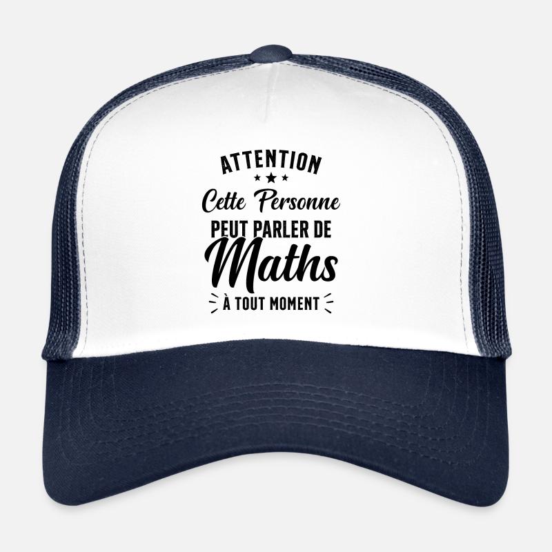 Prof de Maths Mathématique Cadeau Mathématicien Casquette trucker 