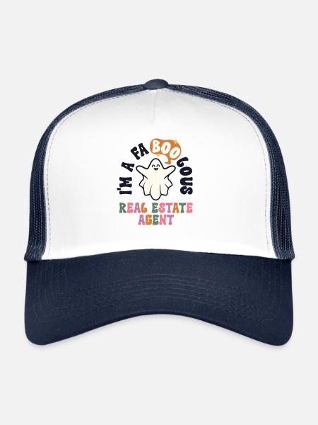 Faboolous Real Estate Agent Halloween Retro - Trucker Cap - white/navy - Front