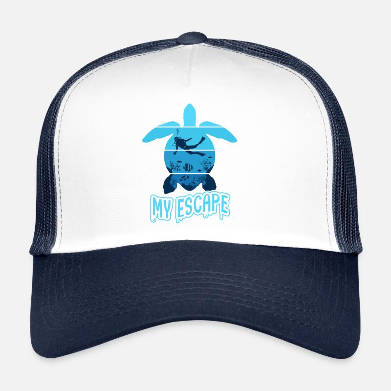 plongée mon évasion humour plongée sous marine Casquette trucker 