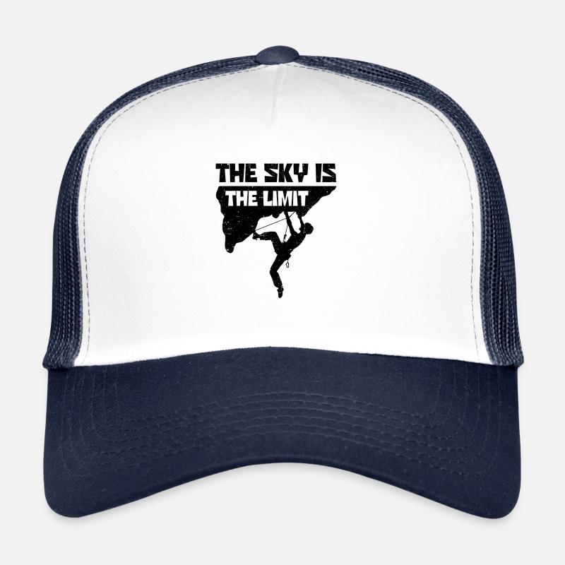 The Sky Is The Limit Rock Climbing Bouldering Clim - Trucker Cap - Weiß/Navy