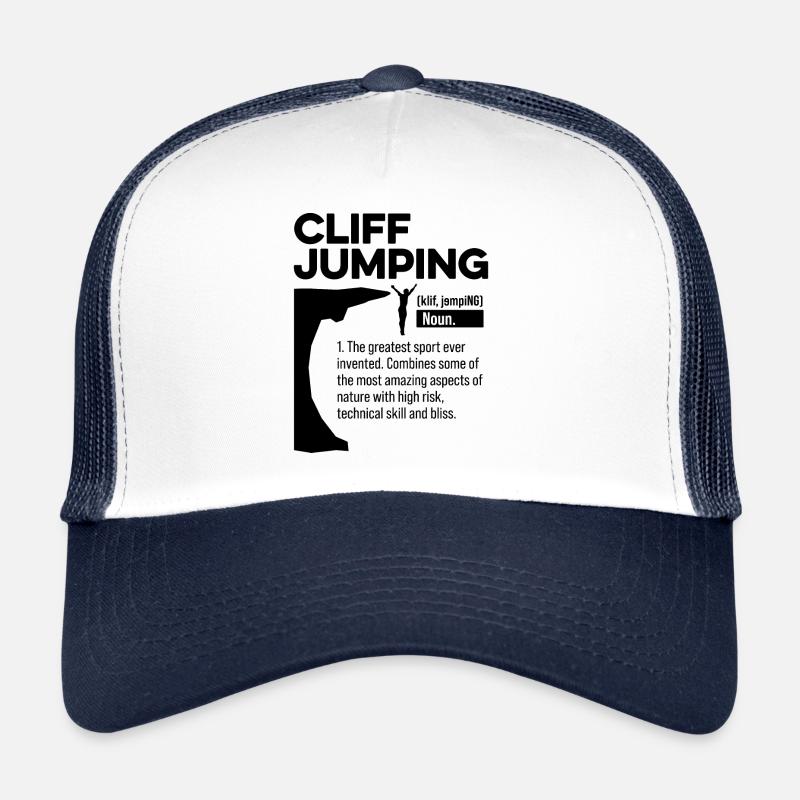 Cliff Jumping Noun Definition Tombstoning Cliff Di Trucker Cap