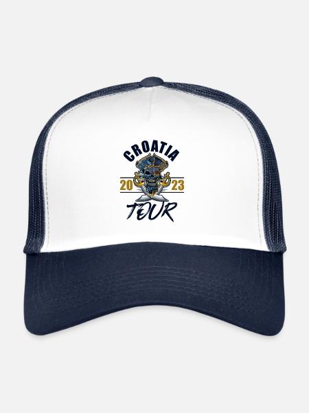 Croatia 2023 Skeleton - Trucker Cap - white/navy - Front