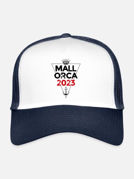 Majorque 2023 - Casquette trucker  - blanc/marine - Devant