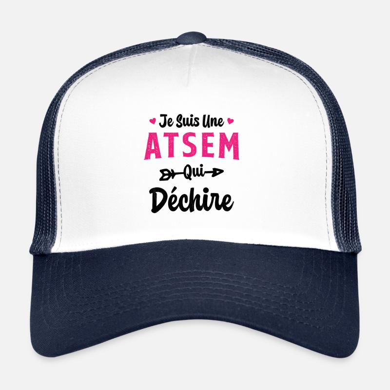 Je suis une ATSEM qui déchire Idée Cadeau Atsem Casquette trucker 