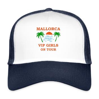 Majorque VIP Girls en tournée - Casquette trucker  - blanc/marine - Devant