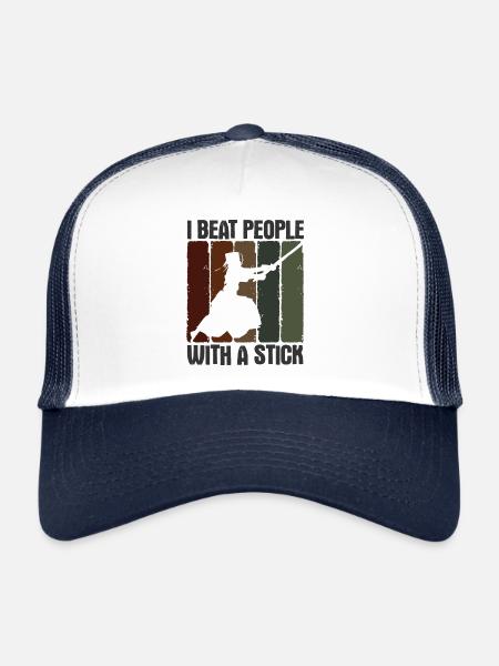Japanischer Schwertkampf Kendo - Trucker Cap - Weiß/Navy