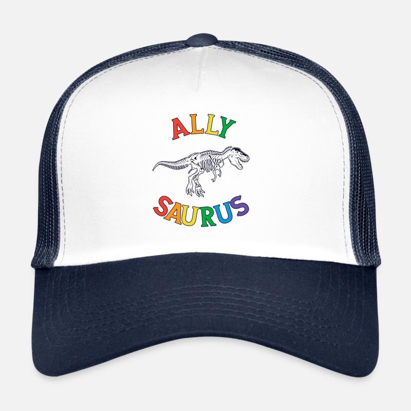 Allysaurus LGBT Shirt Dinosaur Rainbow Flag Pride Trucker Cap